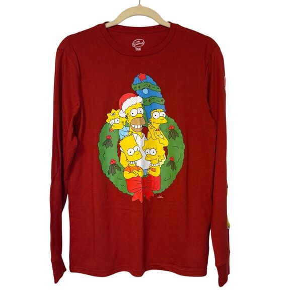 Simpsons Christmas Long Sleeve Tee Shirt Sz. S Holidays - Picture 1 of 5